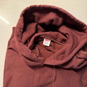 J. Crew Hooded Sweatshirt in Rich Burgundy